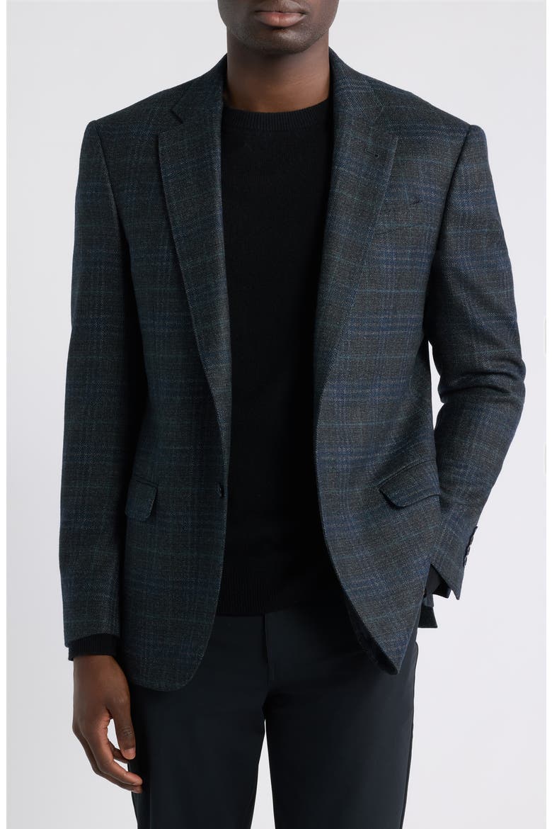 Virgin Wool Sport Coat, Main, color, DARK GREY