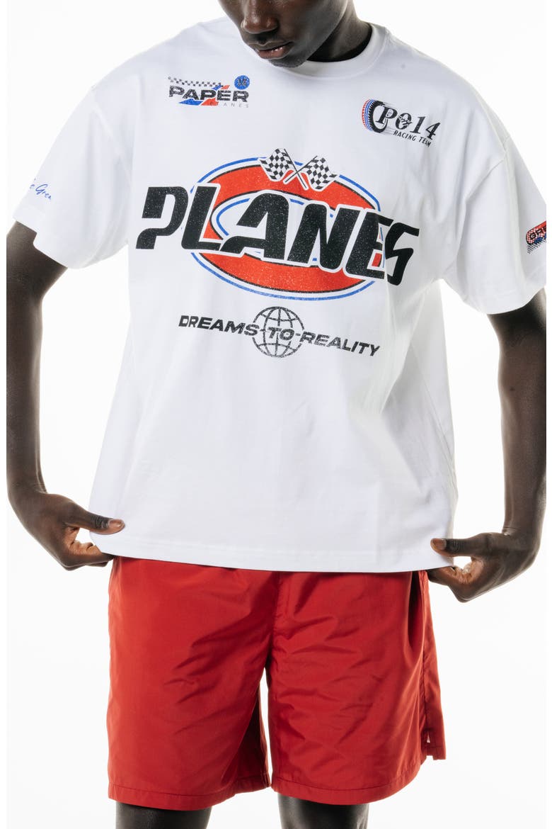 Raceway Graphic T-Shirt, Main, color, WHITE