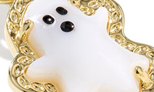 Kendra Scott Imitation Pearl Ghost Huggie Earrings In Gold