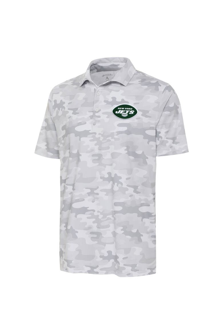 Men's Antigua White New York Jets Collide Polo, Alternate, color, White