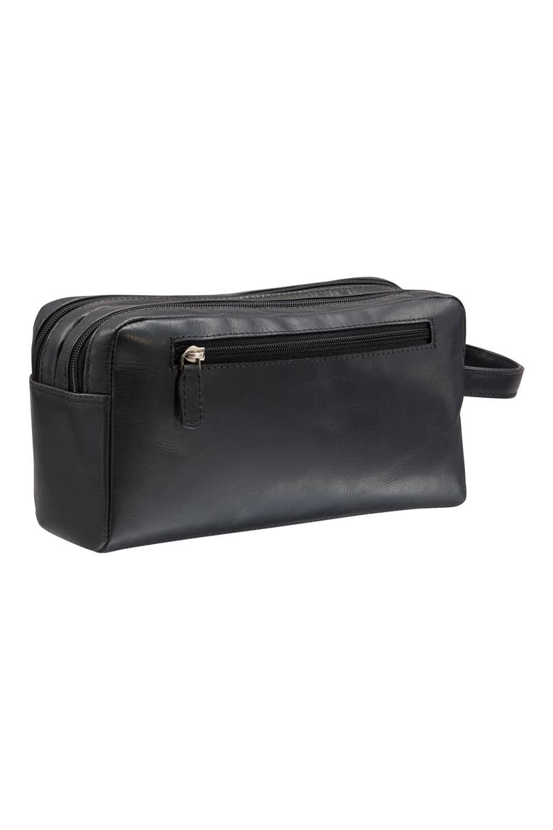 Two-Compartment Toiletry Bag, Alternate, color, BLACK