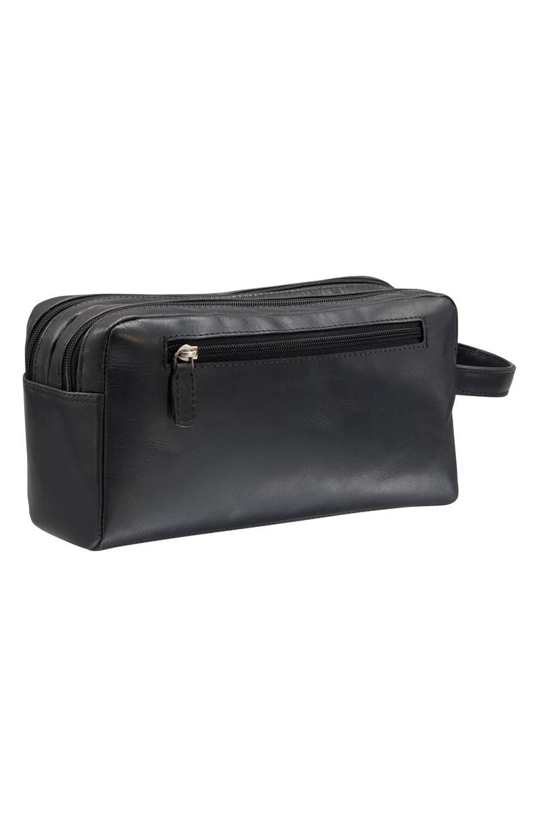Mancini Two-Compartment Toiletry Bag, Alternate, color, Black