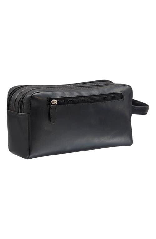 Mancini Two-compartment Toiletry Bag In Black