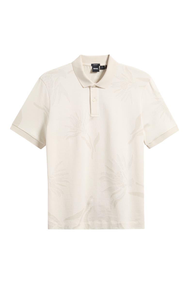 Parris Floral Jacquard Polo, Alternate, color, OPEN WHITE
