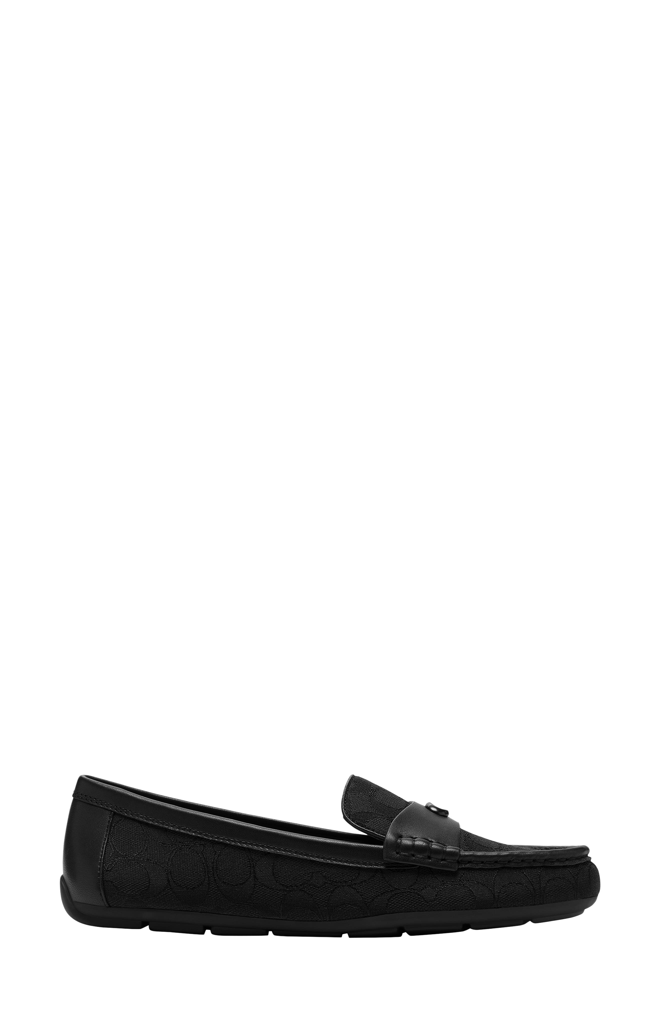 COACH Sculpted C Driving Loafer, Alternate, color, Black