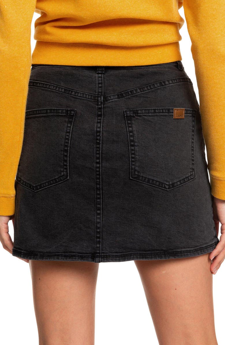 Roxy Wild Young Spirit Denim Miniskirt, Alternate, color, 