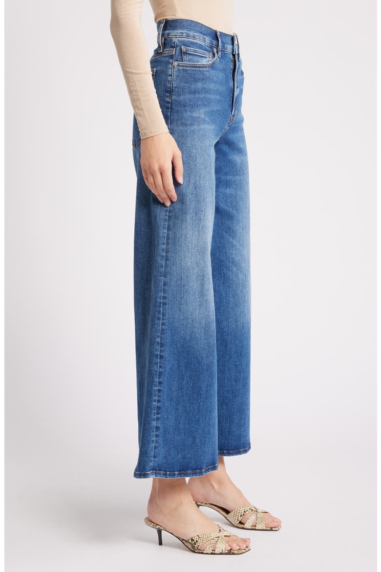 Le Palazzo Crop Wide Leg Jeans, Alternate, color, MERMAID