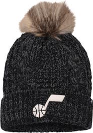 '47 Women's '47 Black Utah Jazz Meeko Cuffed Knit Hat with Pom
