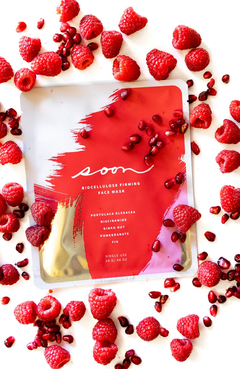 Soon Skincare Set of 5 Biocellulose Firming Face Masks, Alternate, color,