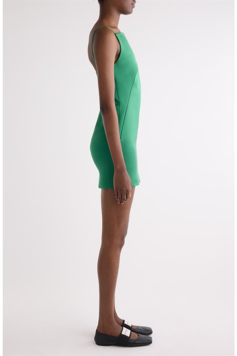 Silk Satin Sheath Minidress, Alternate, color, EMERALD GREEN