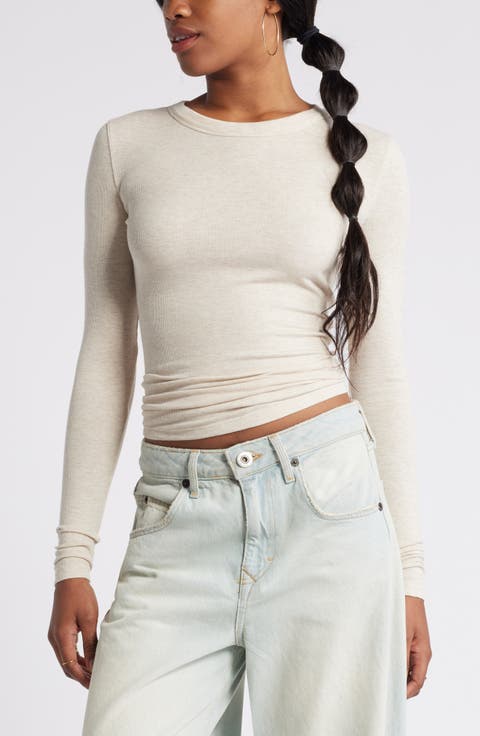Ribbed Long Sleeve T-Shirt