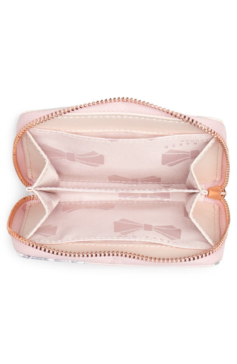 Ted Baker London Darla Palace Gardens Leather Zip Coin Purse, Alternate, color,