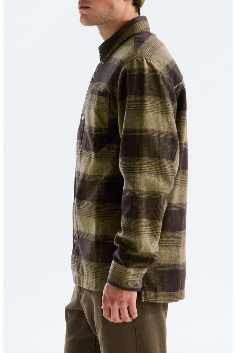 Forest Flannel Long Sleeve Shacket, Alternate, color, CARAWAY SEED SHADOW PLAID