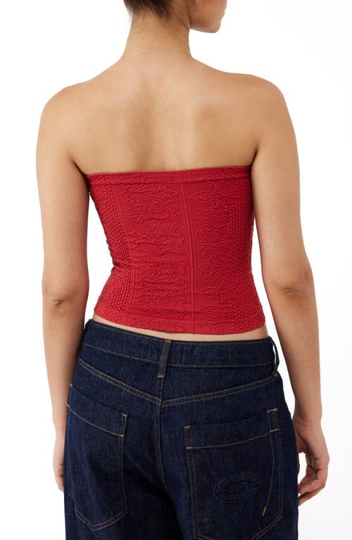 Bdg Urban Outfitters Tapestry Crop Tube Top In Red
