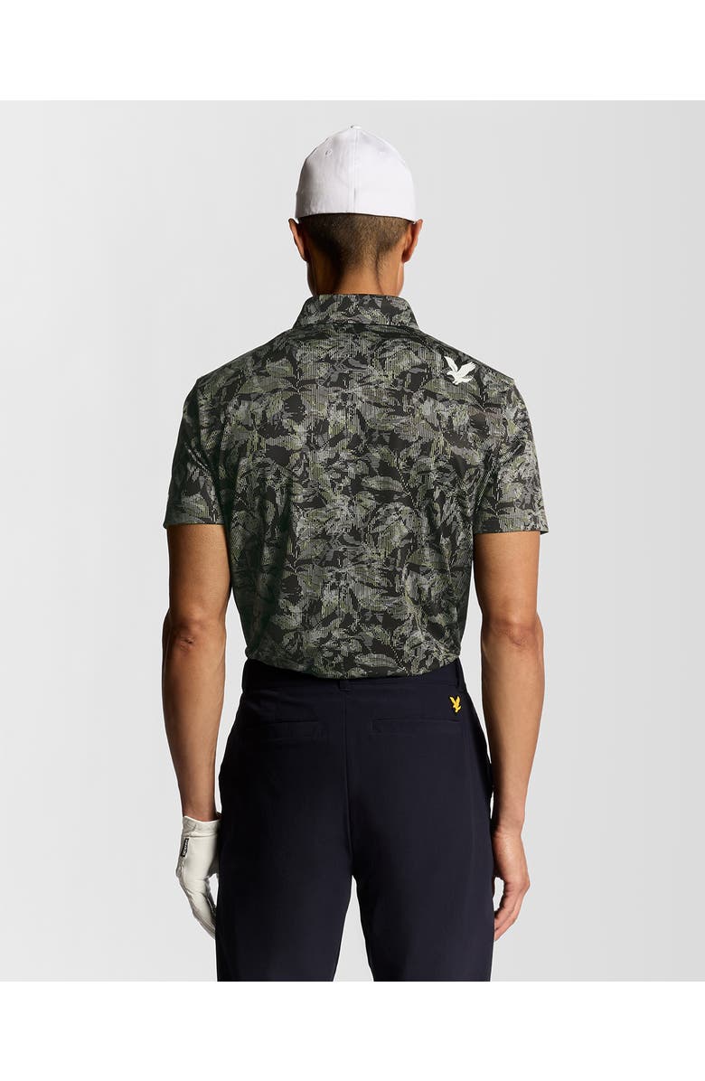 Lyle & Scott Golf Digital Floral Polo Shirt, Alternate, color, Jet Black
