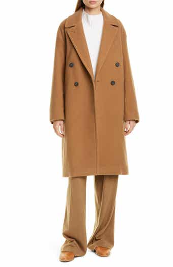 Vince Double Breasted Wool Blend Coat