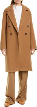 Vince Double Breasted Wool Blend Coat