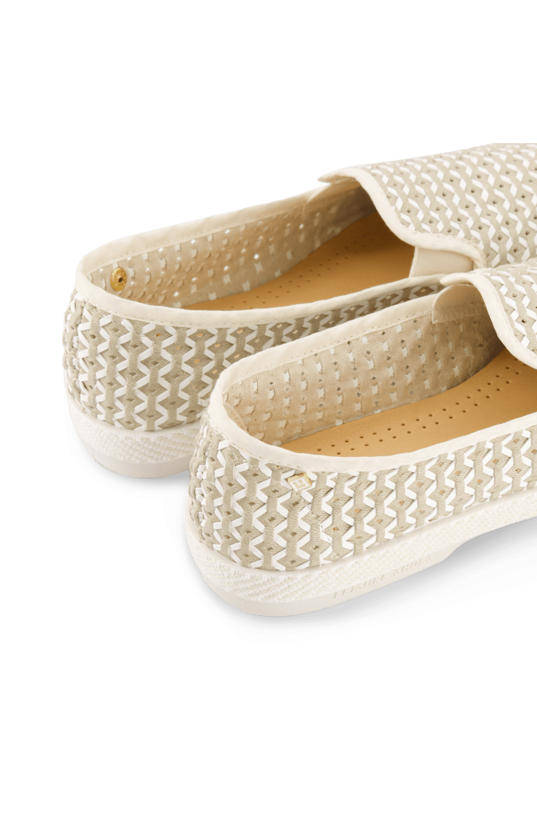 Rivieras Classic Woven Leatherette Slip-On Loafer, Alternate, color, Beige