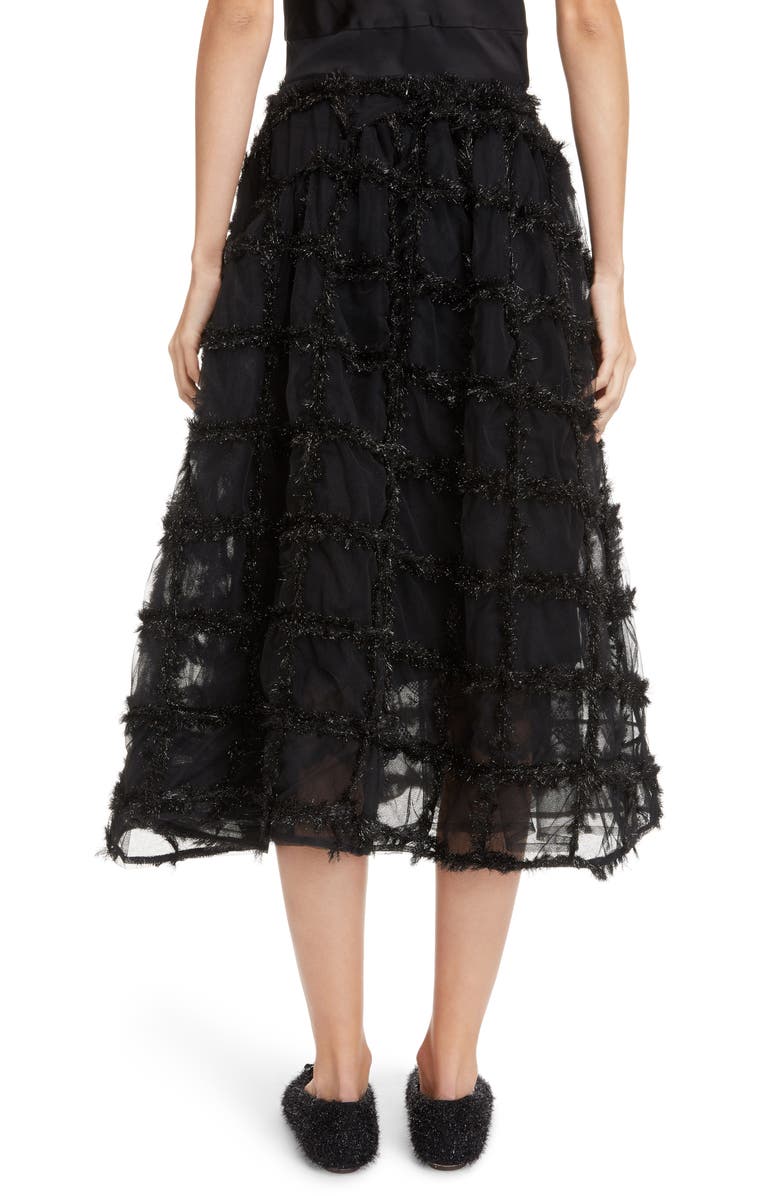 Simone Rocha Tinsel Check Tulle Skirt, Alternate, color, 