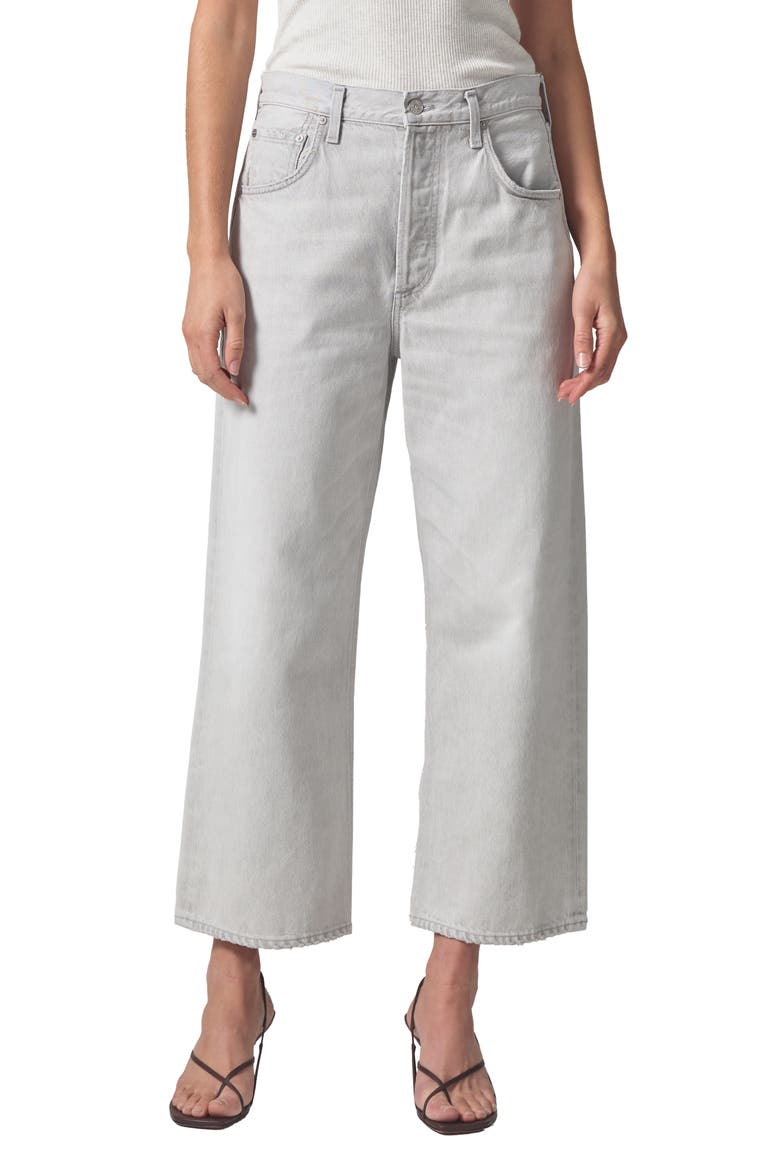 Gaucho High Waist Wide Leg Organic Cotton Jeans, Main, color, COMET