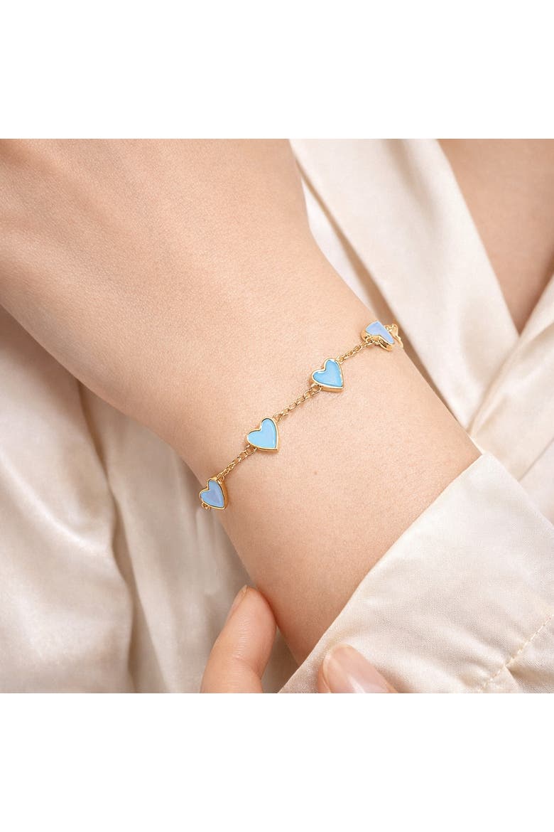 Gold-Tone Station Heart Bracelet, Alternate, color, Gold