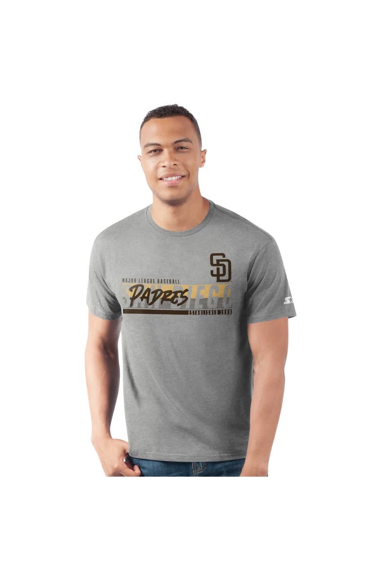 Men's Starter  Heather Gray San Diego Padres Prime Time Team T-Shirt, Main, color, Heather Gray