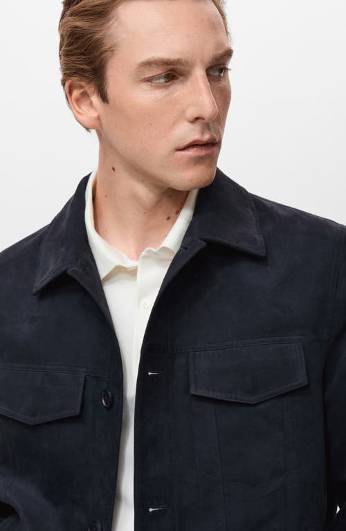 Mango Faux Suede Shirt Jacket In Multi