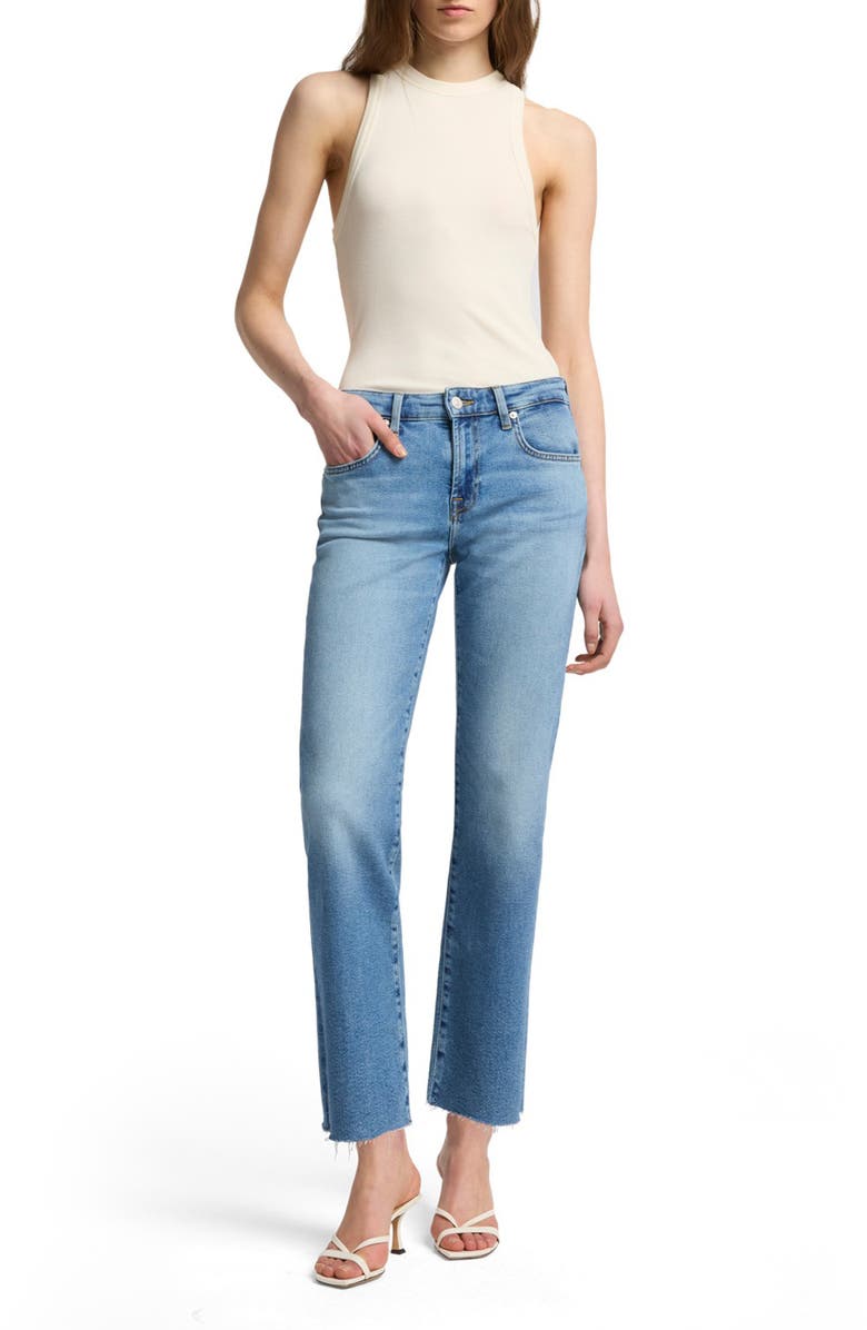 7 For All Mankind Calie Ankle Straight Leg Jeans, Alternate, color, Fancy