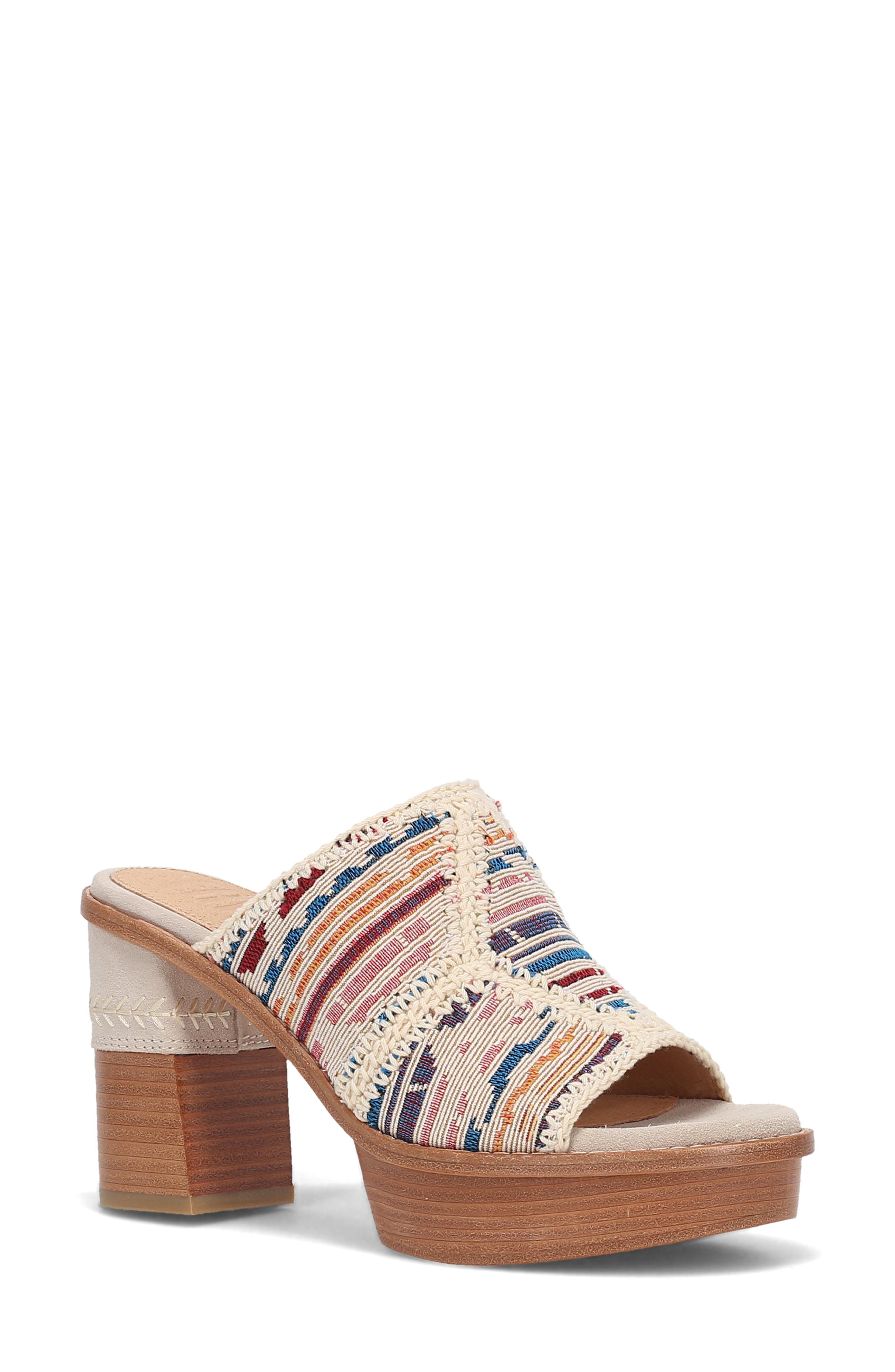 Pipa Crochet Platform Sandal, Main, color, IVORY MULTI