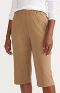 Lands' End Sport Knit High Rise Elastic Waist Capri Pants