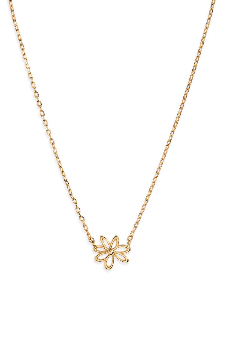 Estella Bartlett Wildflower Pendant Necklace, Main, color, Gold