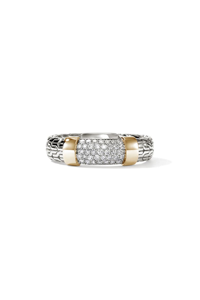 JH Essentials 14K Gold Ring, 5mm, Main, color, SILVER AND GOLD WHITE DIAMOND