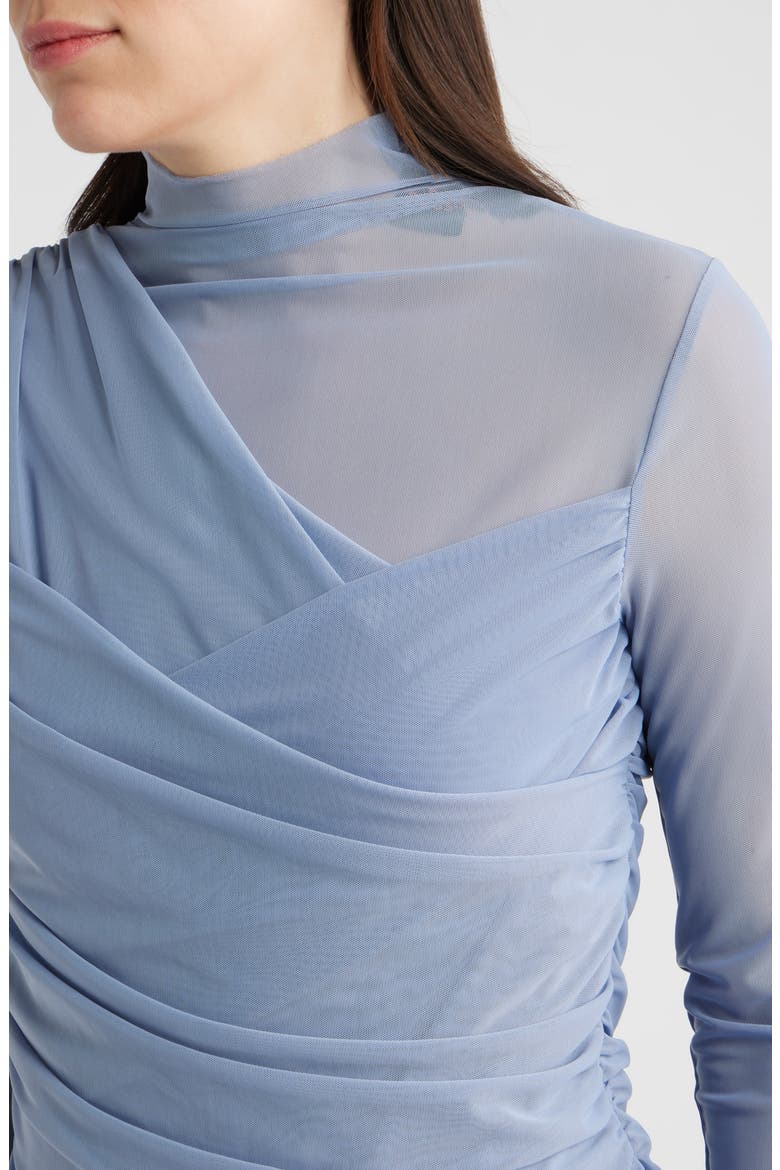 Etulia Ruched Long Sleeve Dress, Alternate, color, BT BU
