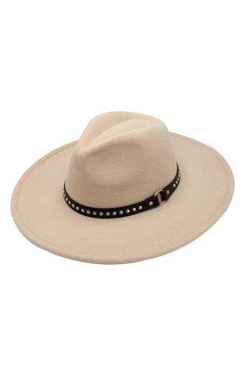 Roan Studded Felt Panama Hat