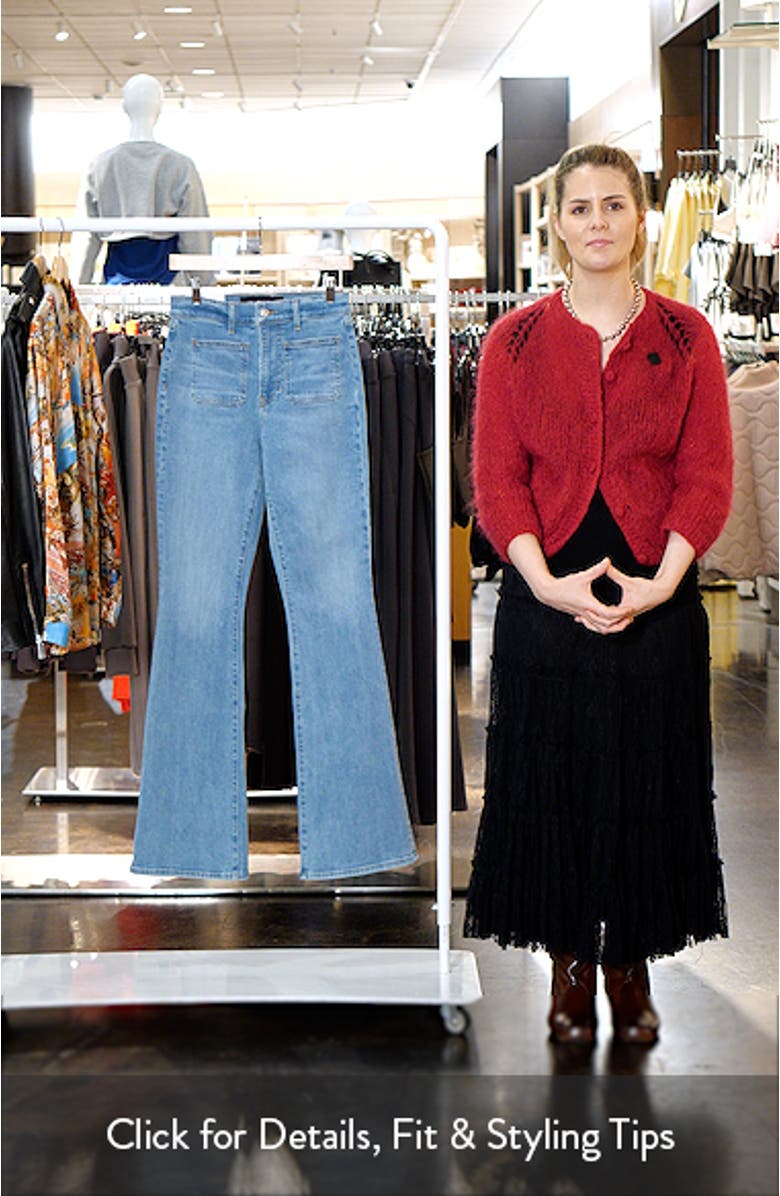 Beverly High Waist Skinny Flare Leg Jeans, sales video thumbnail