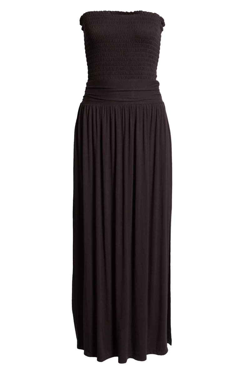 BP. Strapless Smocked Maxi Dress, Alternate, color, 