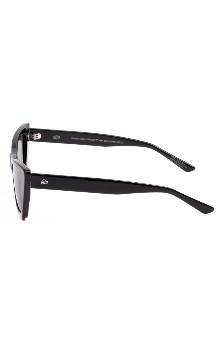 Sito Shades Wonderland 54mm Polarized Cat Eye Sunglasses, Alternate, color, Black/ Grey