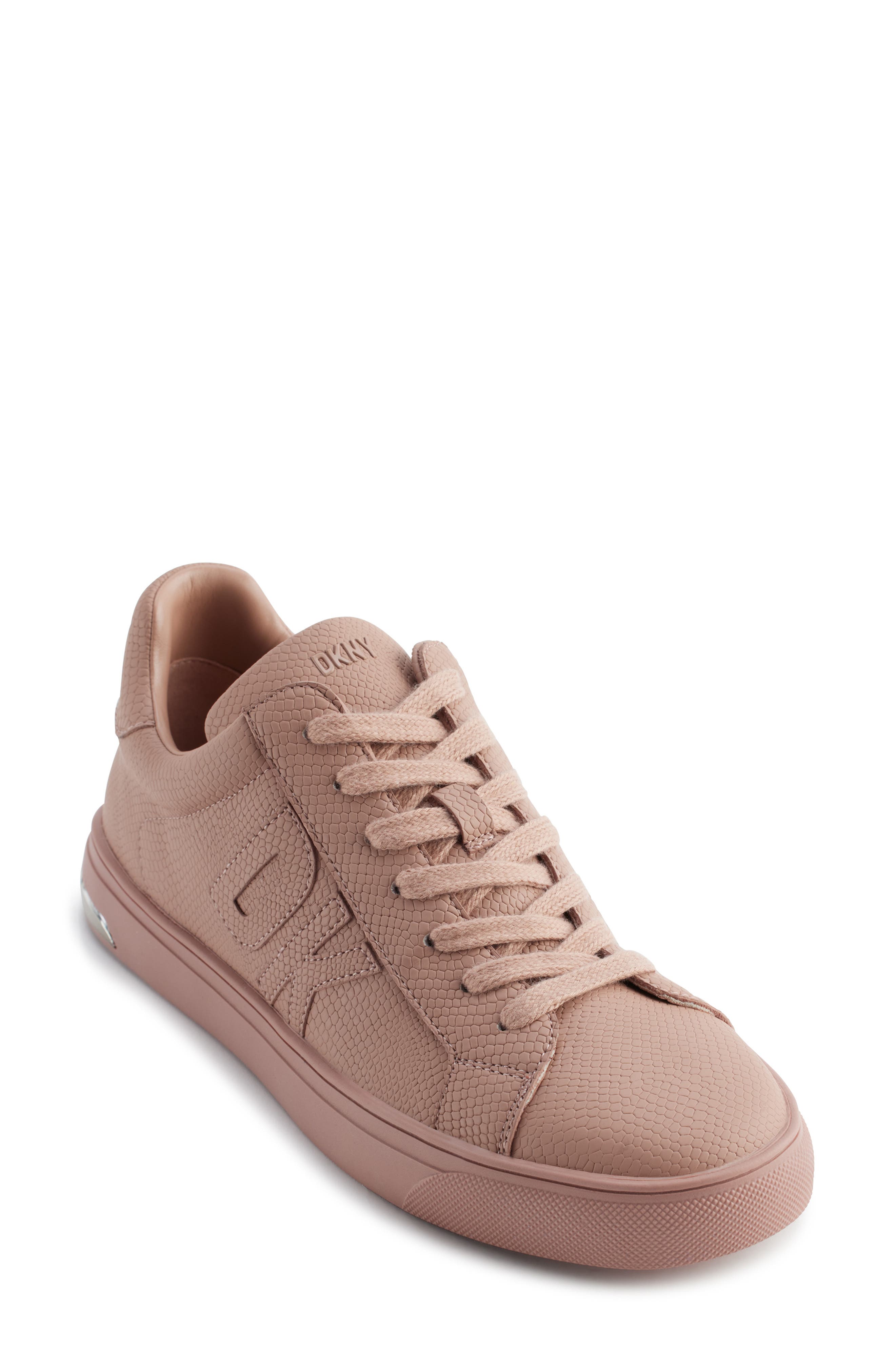 DKNY Abeni Lizard Embossed Sneaker, Main, color, Blush