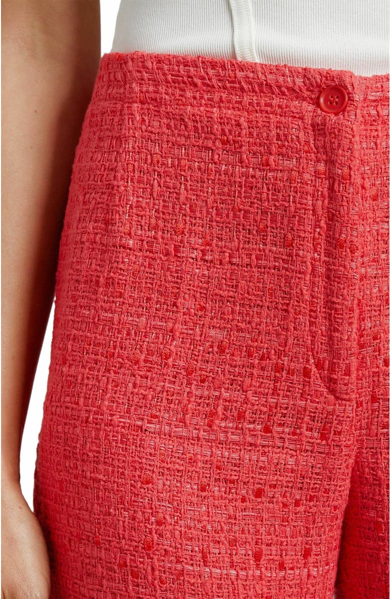 Santorelli LIZA Ankle Flared Pant in Light Weight Tweed, Alternate, color, Vermilion