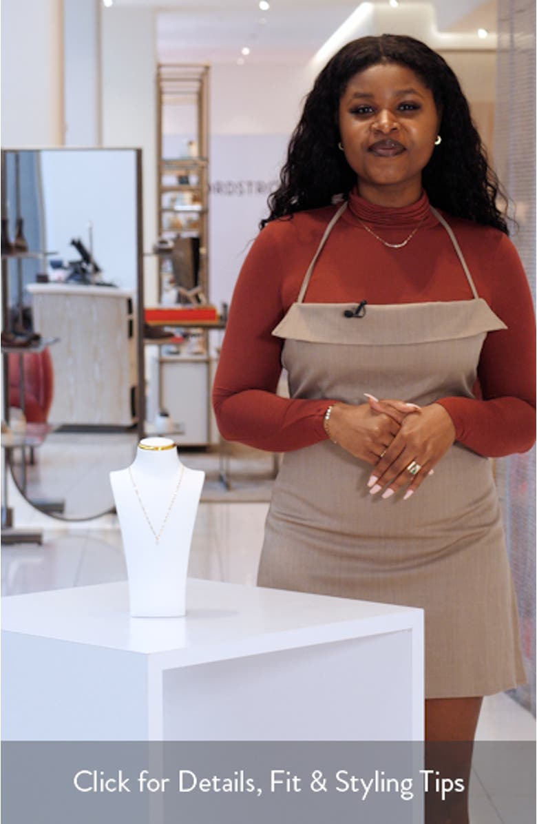 14K Gold Mini Diamond Cross Pendant Necklace, sales video thumbnail