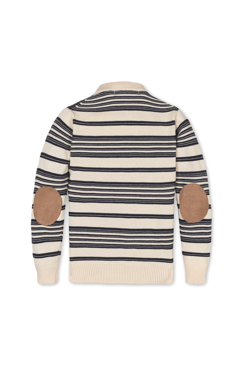 Hope & Henry Baby Boys' Organic Sweater Henley with Elbow Patches, Infant, Alternate, color, Ivory Purl Stripe