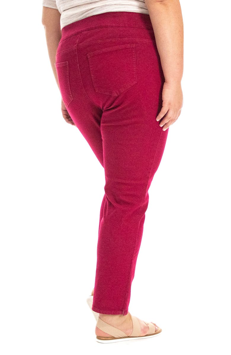 Nina Leonard Denim Pants, Alternate, color, Crimson