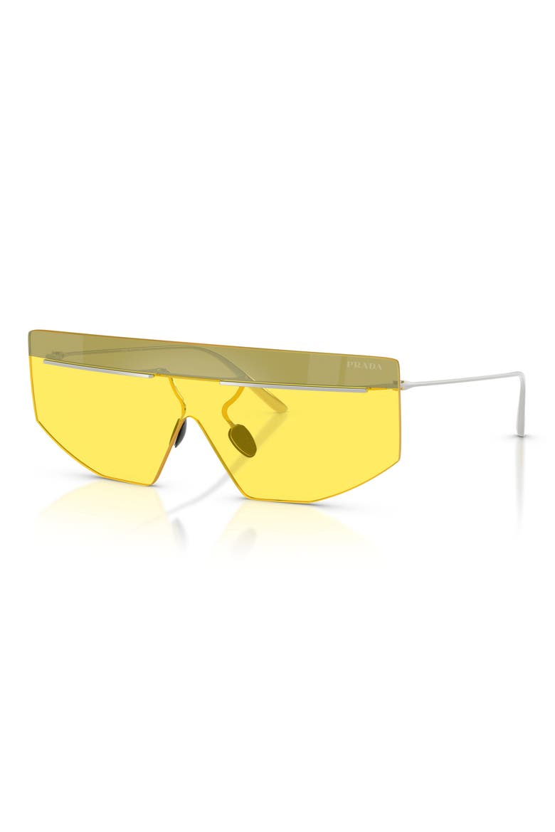 140mm Shield Sunglasses, Alternate, color, SILVER/ YELLOW SILVER