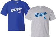SOFT AS A GRAPE Youth Soft as a Grape  Royal/Heather Gray Los Angeles Dodgers  Cooperstown 2-Pack T-Shirt Set