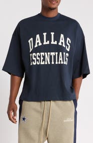 Fear of God Essentials Dallas Cowboys Merch Oversize Cotton Graphic T-Shirt