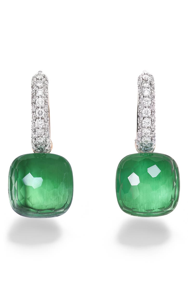 Pomellato Nudo Doublet Earrings, Alternate, color, Prasiolite/ Green Agate