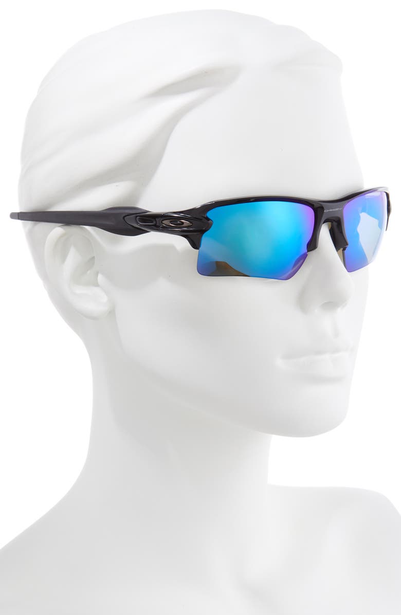 Oakley Flak<sup>®</sup> 2.0 XL 59mm Prizm<sup>™</sup> Polarized Wrap Sunglasses, Alternate, color, Black/Prizm Sapphire Iridium