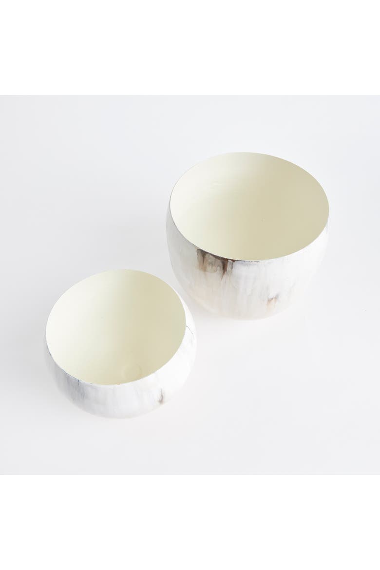 Kona Cachepots, Set of 2, Alternate, color, White