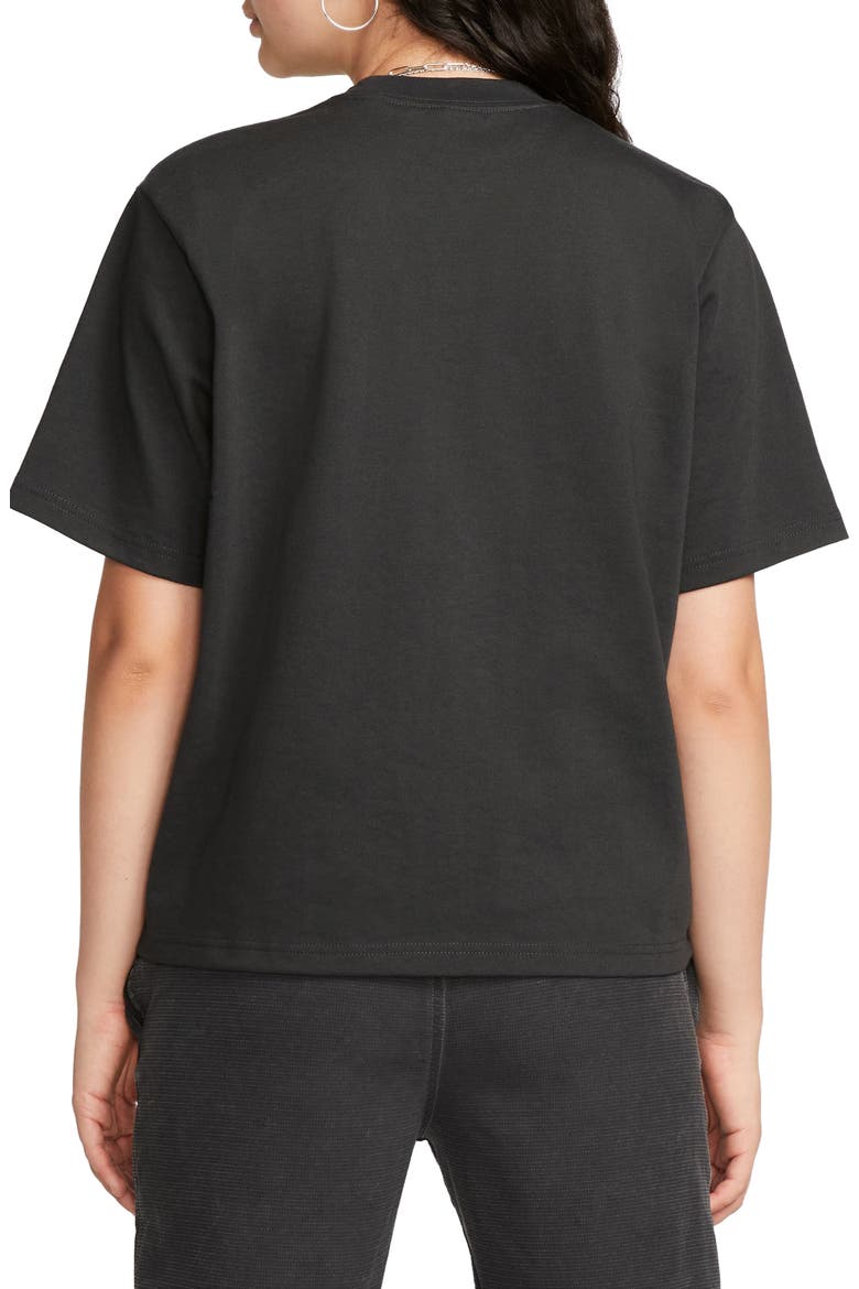 Embroidered Logo Relaxed Fit T-Shirt, Alternate, color, OFF NOIR/ DARK SMOKE GREY