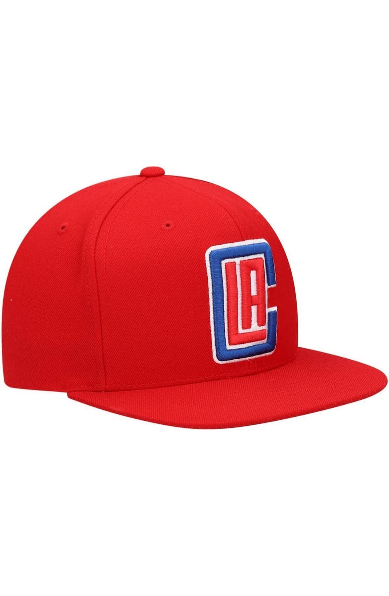 Mitchell & Ness Men's Mitchell & Ness Red LA Clippers Team Ground Snapback Hat, Alternate, color, Red